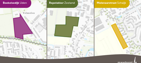 Nieuwe woon- en opvanglocaties in gemeente Maashorst